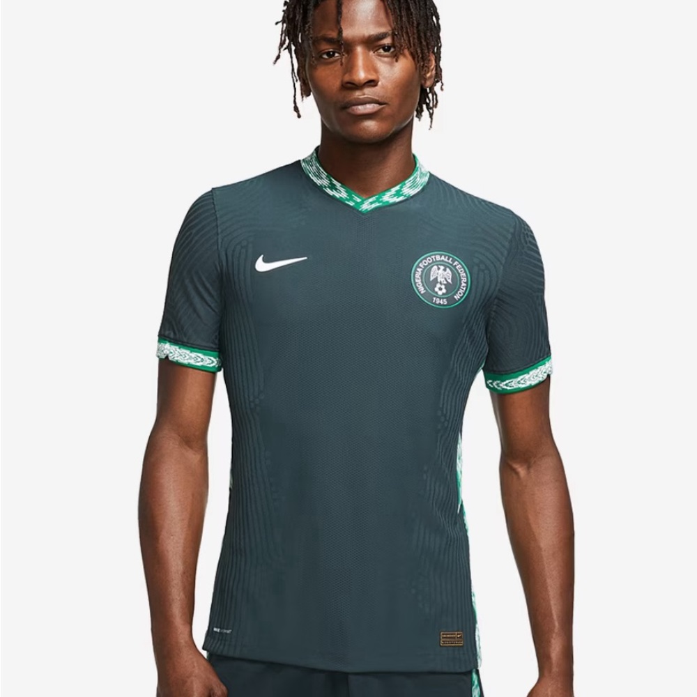 Nike VaporKnit Nigeria 20/21 away vapor match jersey seaweed/white
